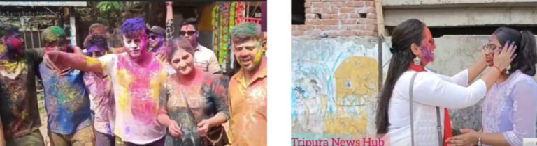 রঙের উচ্ছ্বাসে ভাসলো আগরতলা